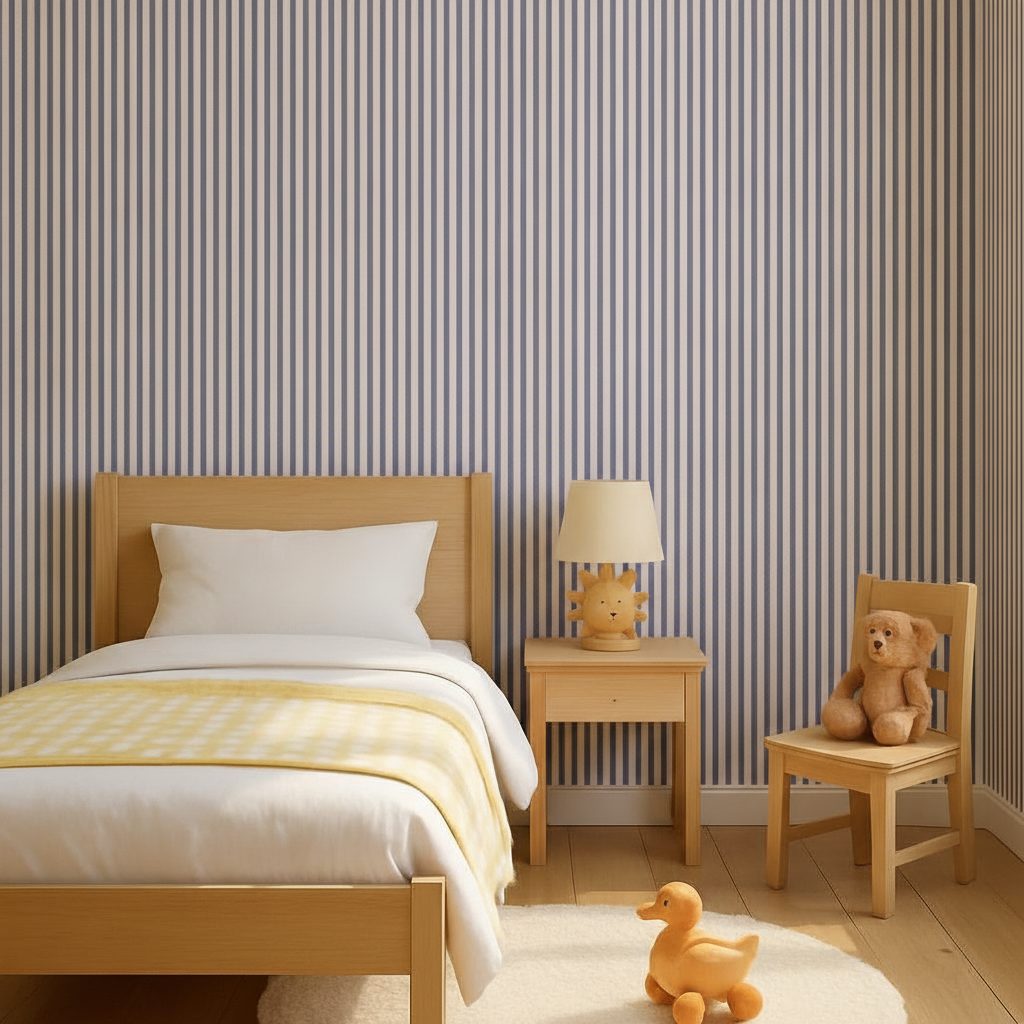 Strisce Blu Acquerello in ambiente