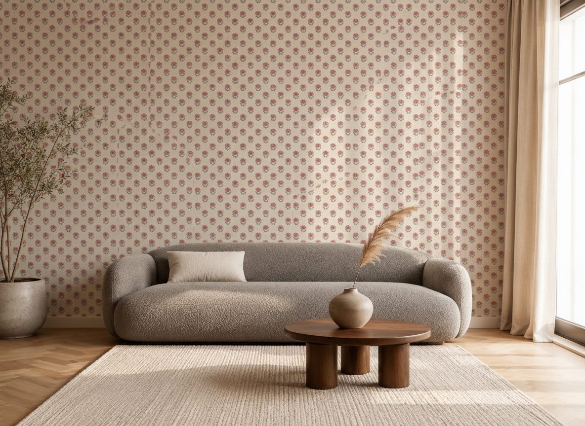 Buta Floreale Moghul Rosso in a room setting