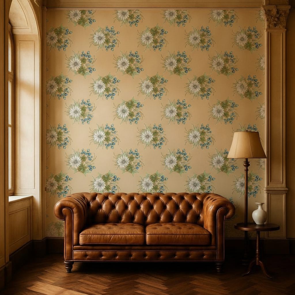 Fiori di Campo Acquerello Vintage in a room setting