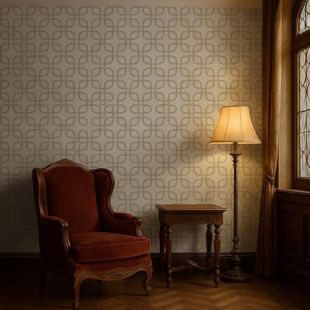 Pattern Geometrico Ornamentale Astratto in a room setting