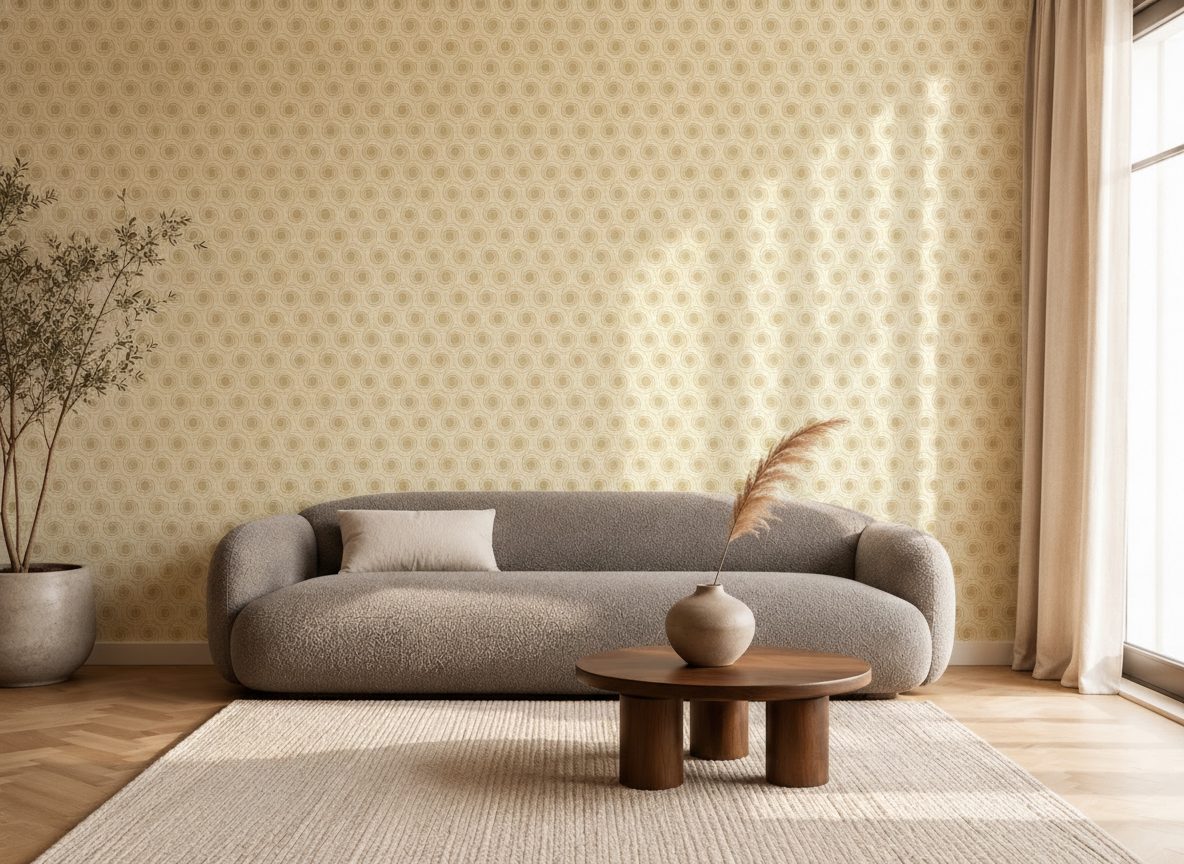 Pattern a Spirale Astratto in a room setting