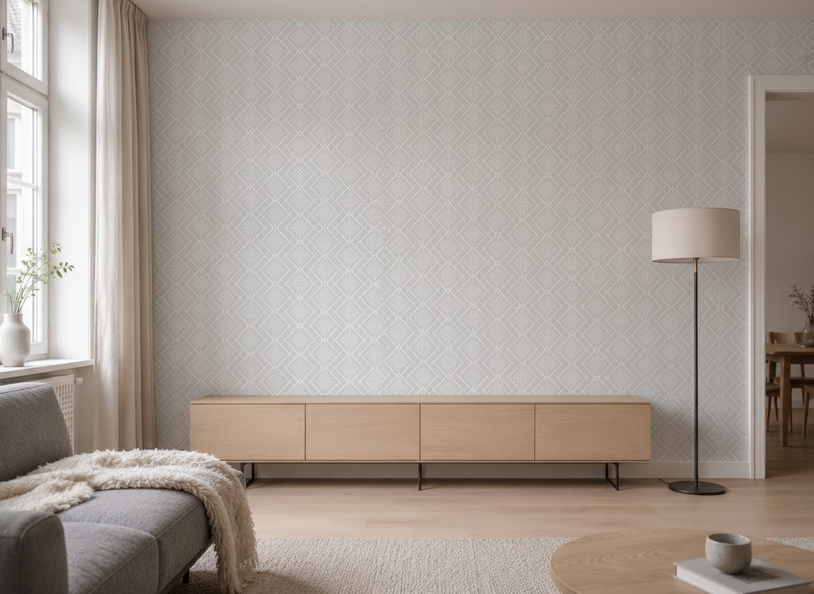 Tartan Scozzese Bianco Nero in a room setting