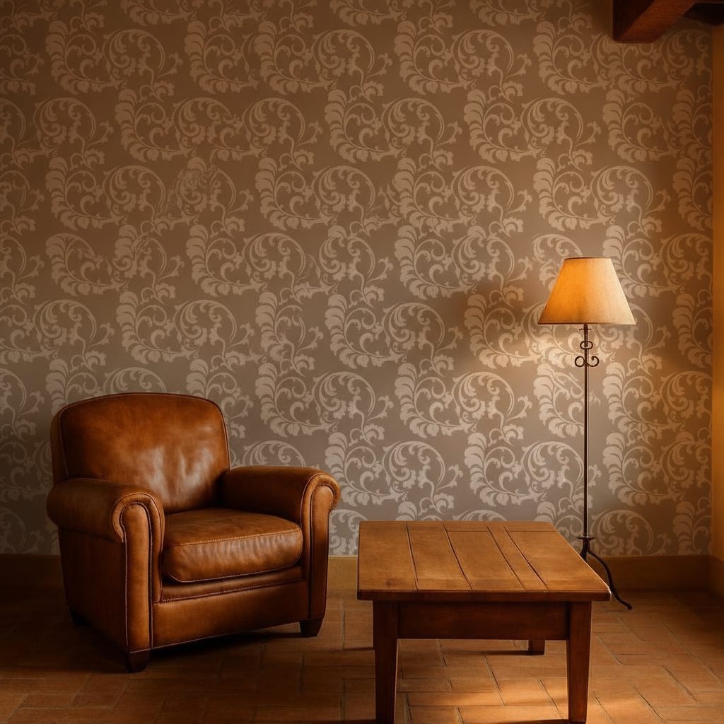 Pattern Floreale Ornamentale Elegante in ambiente
