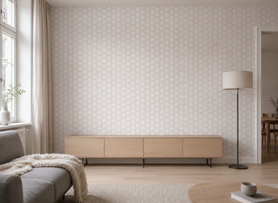Pattern Geometrico Rosa in a room setting
