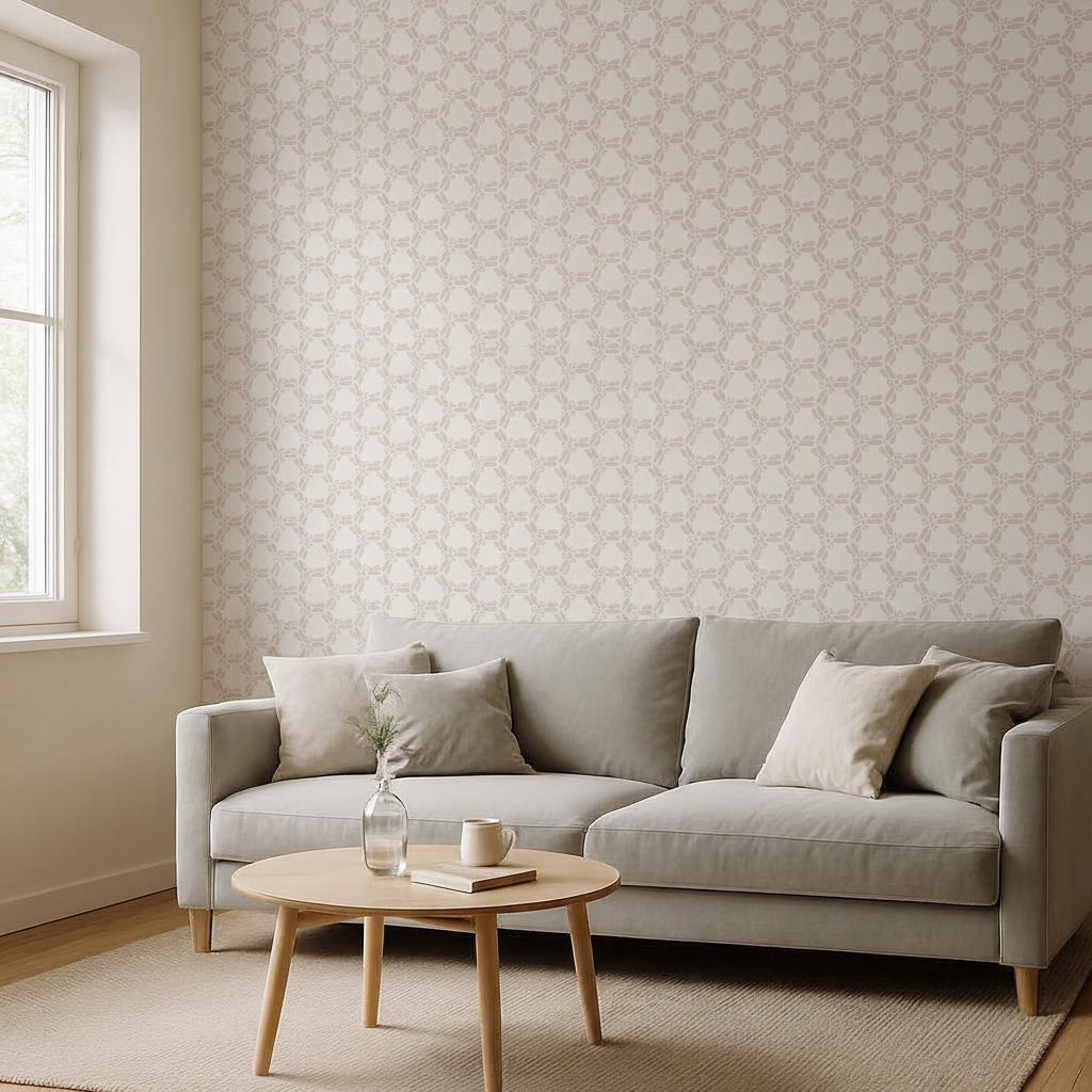 Pattern Geometrico Rosa in ambiente