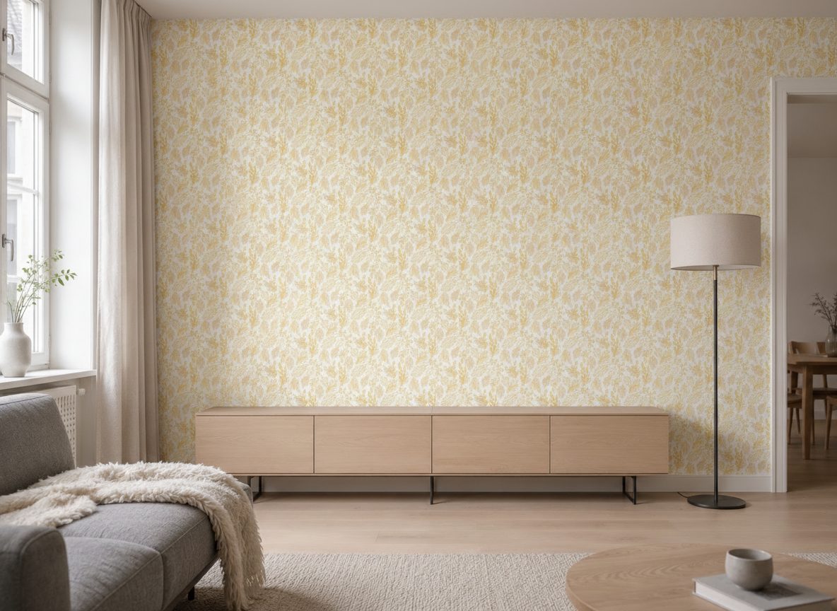 Foglie Stilizzate Colori Autunnali in ambiente