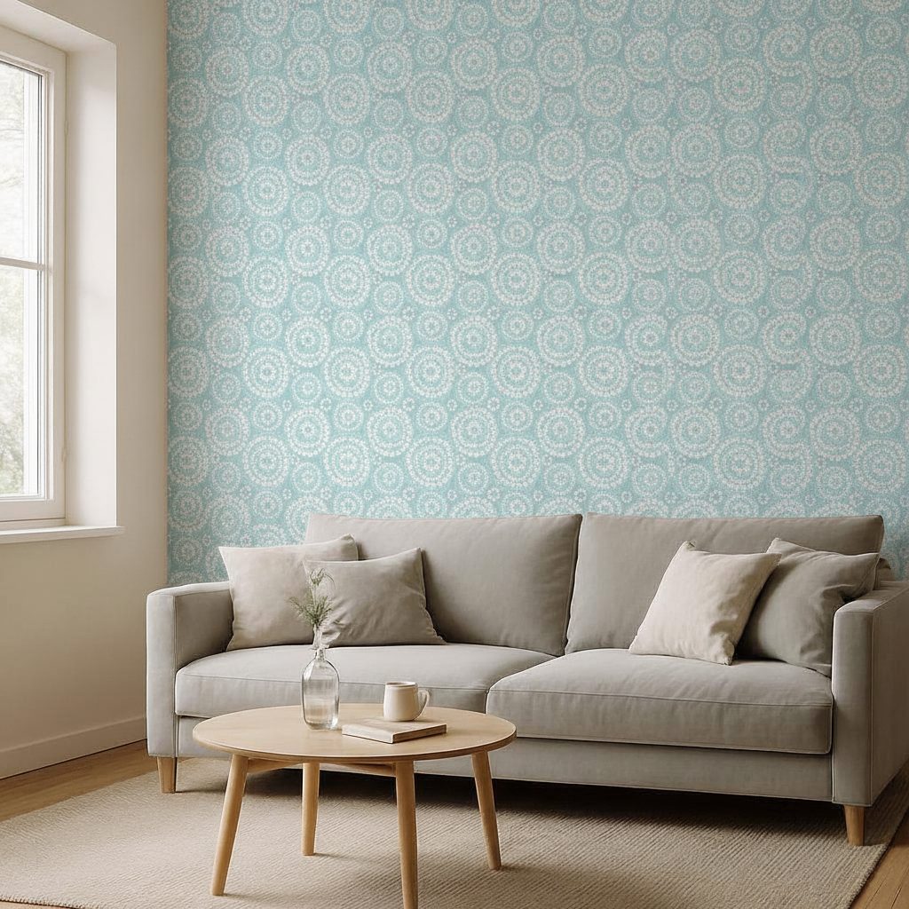 Cerchi Mosaico Colorati in a room setting