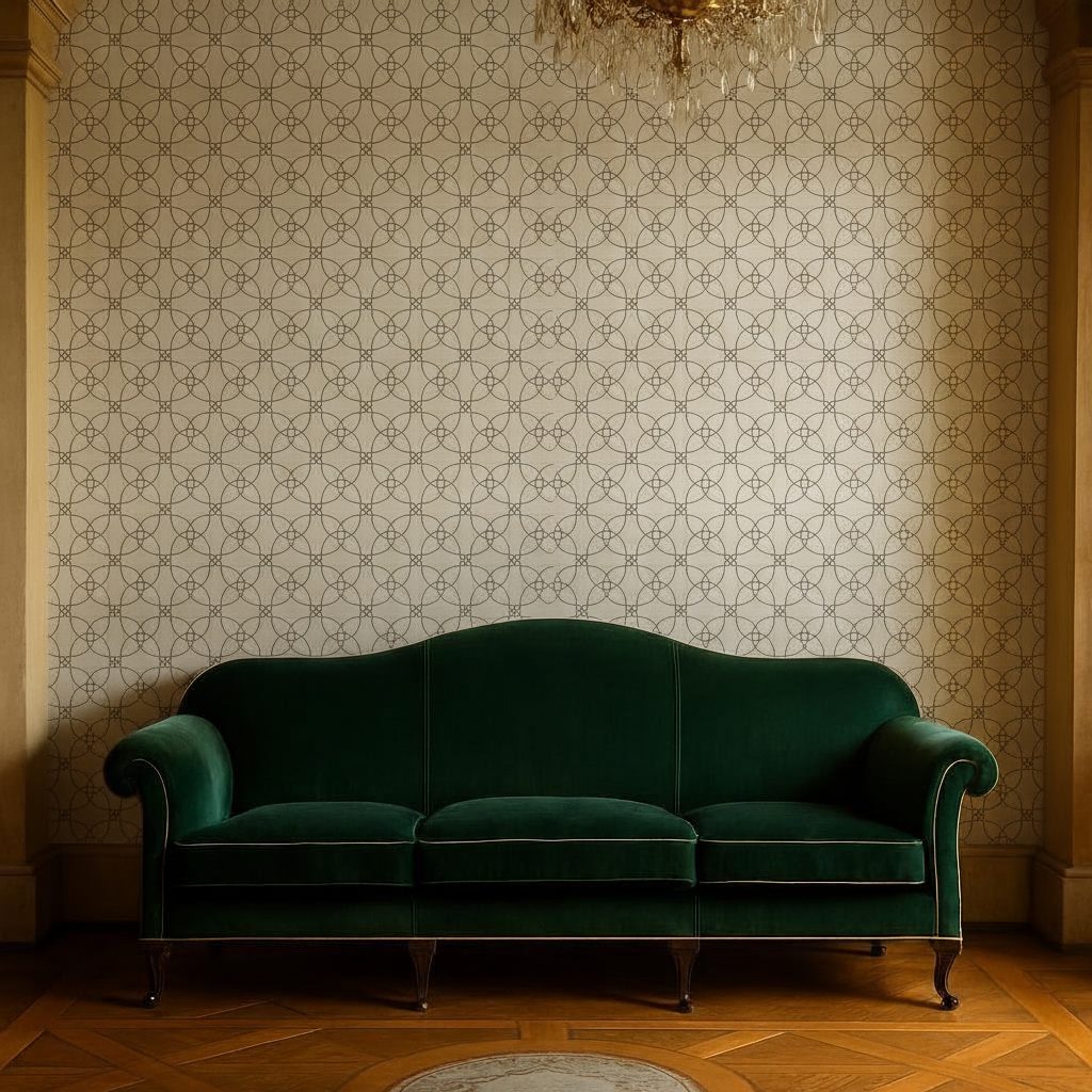 Geometrie Astratte Bianco Nero in a room setting