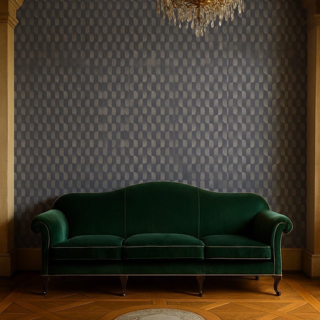 Pattern a Punti Retrò in a room setting