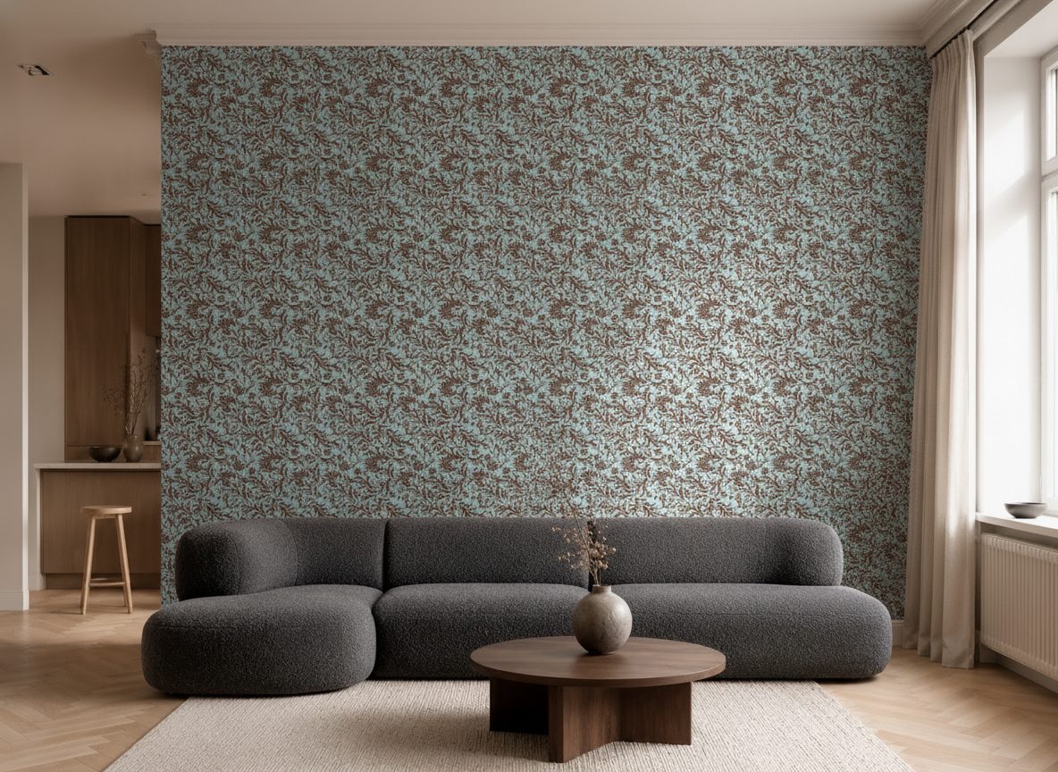 Pattern Floreale Astratto Retrò in ambiente