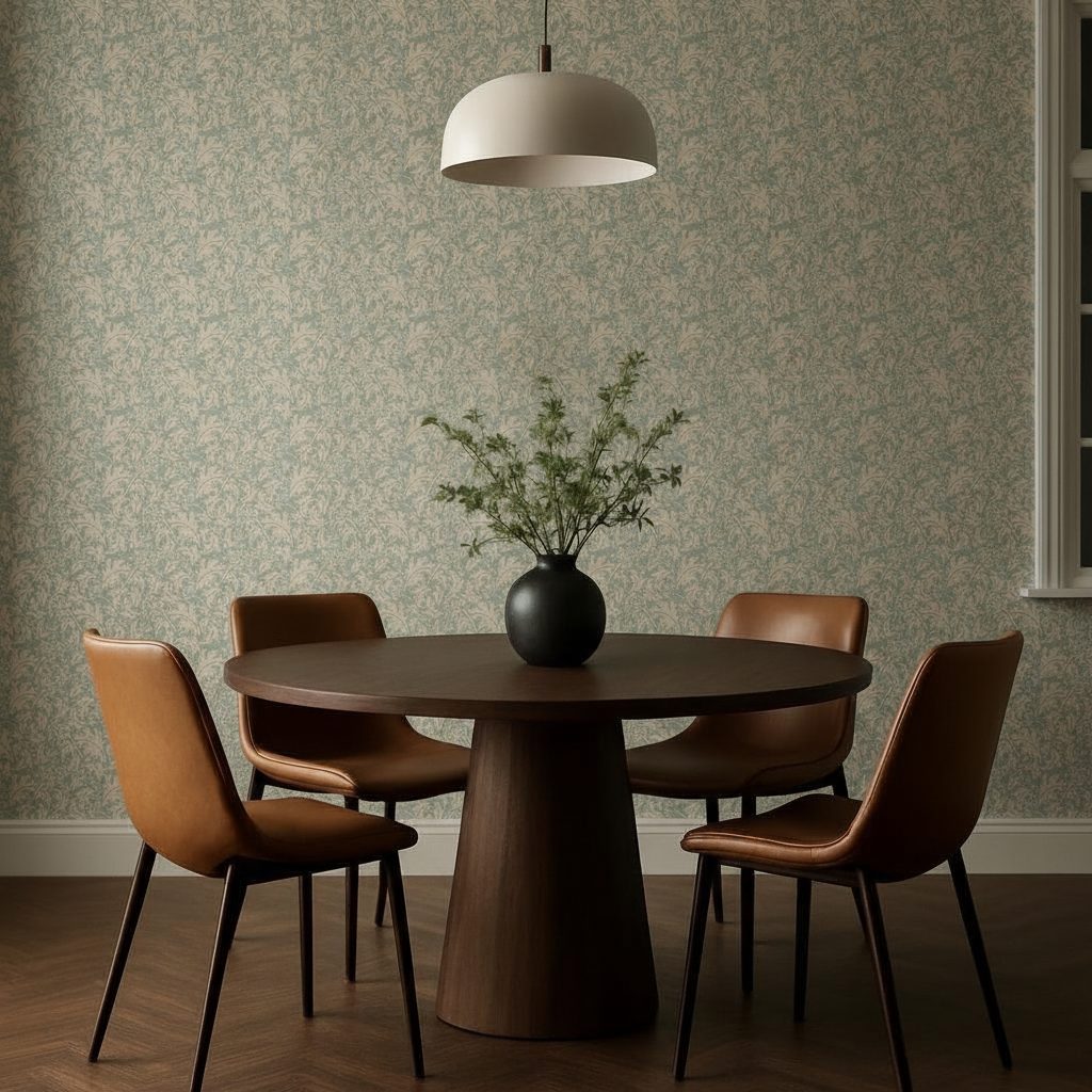 Pattern Floreale Antico Argento in ambiente