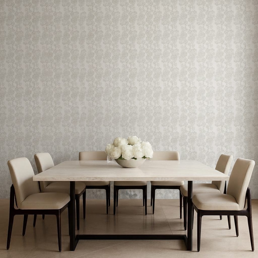 Ornamento Floreale Sfondo Grigio in ambiente