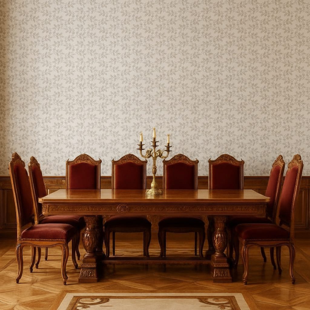 Pattern Floreale Grigio Bianco in ambiente