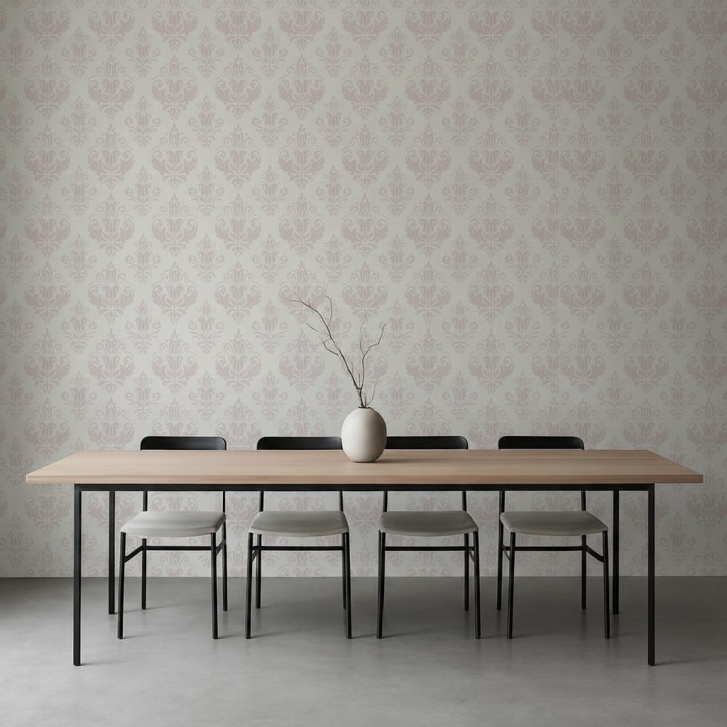 Pattern Orientale Damascato Floreale in ambiente
