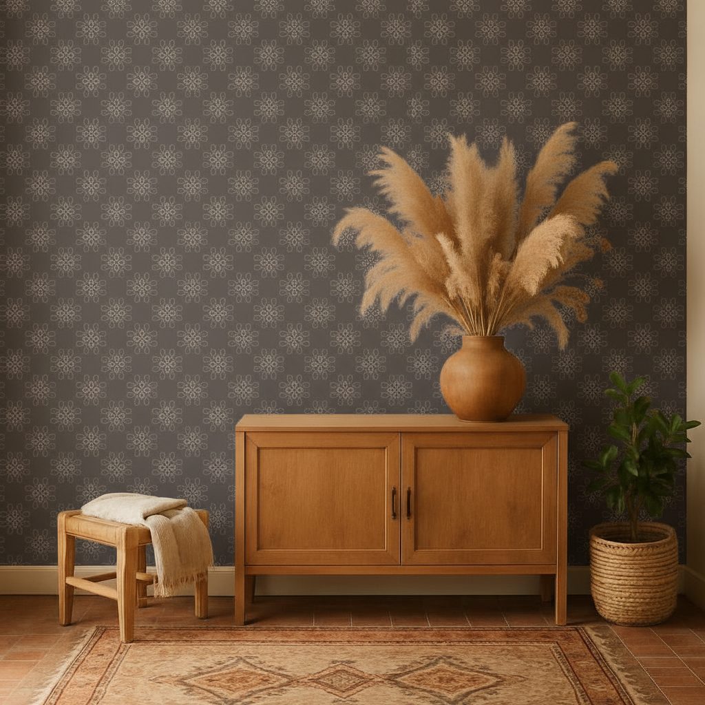 Pattern Ornamentale Retrò Vintage in ambiente