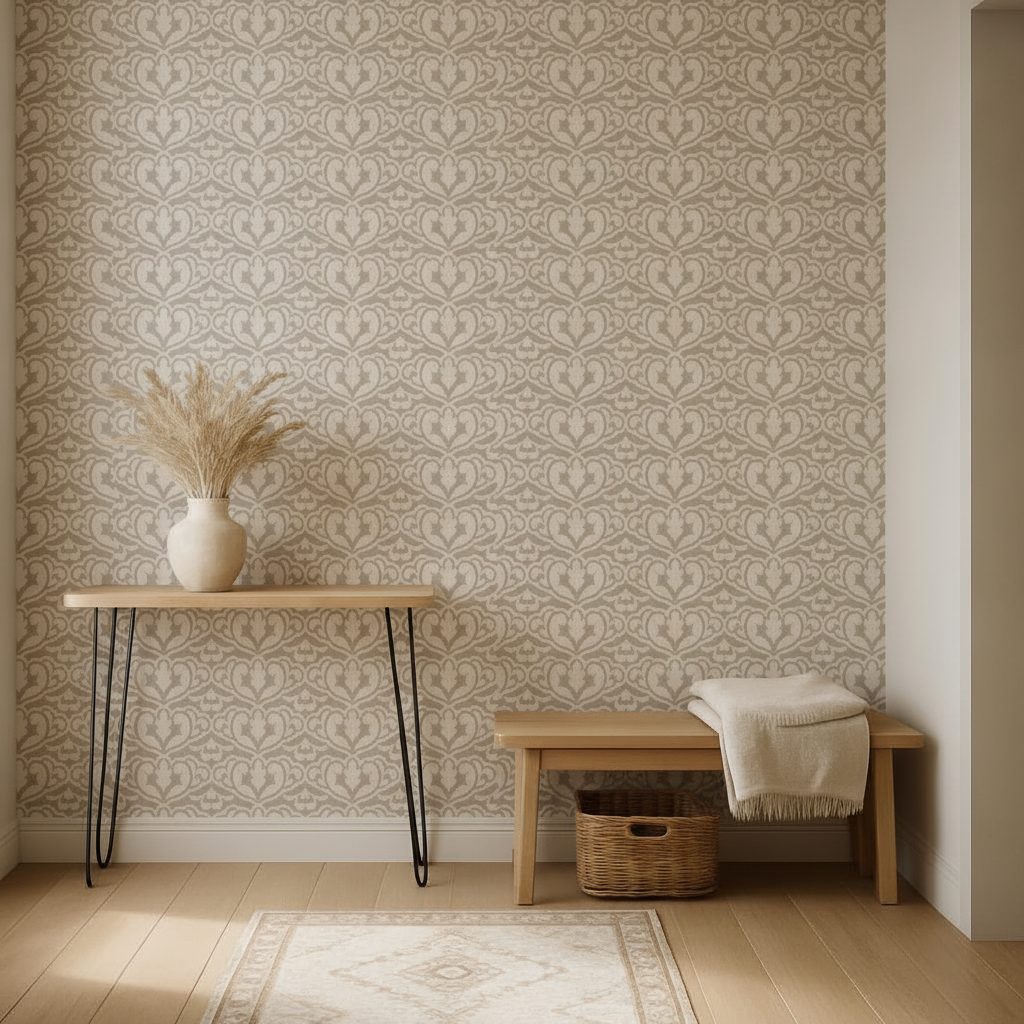 Damasco Floreale Crema Reale in ambiente