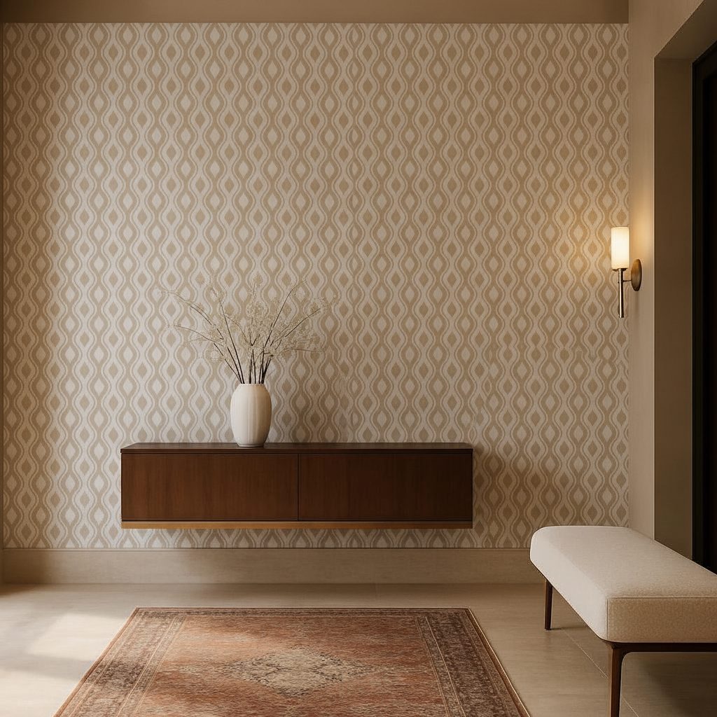 Pattern Ornamentale Astratto Curvo in ambiente