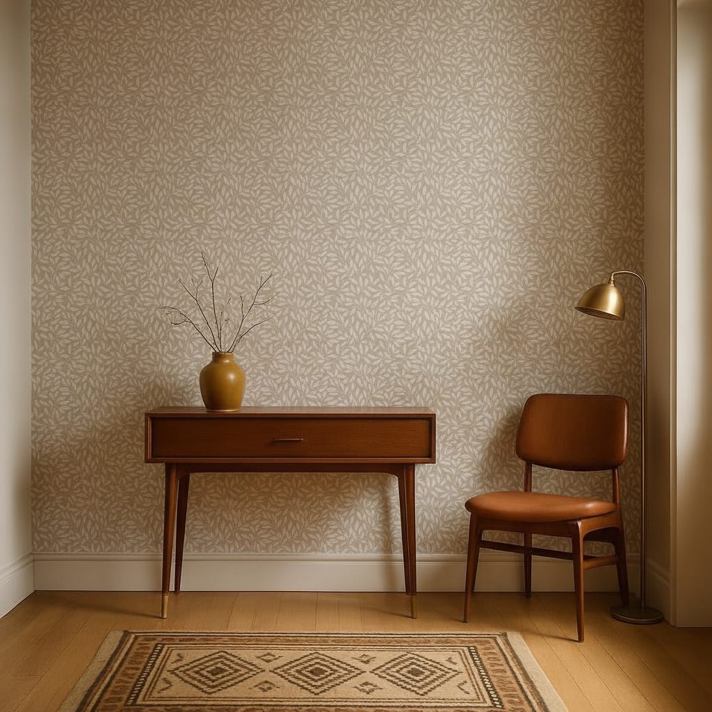 Foglie Vintage Disegnate a Mano in ambiente