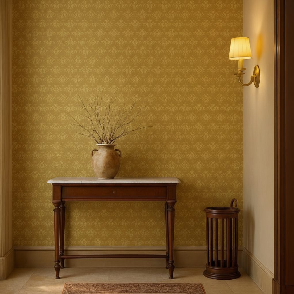 Elementi Vegetali Vintage Dorati in ambiente