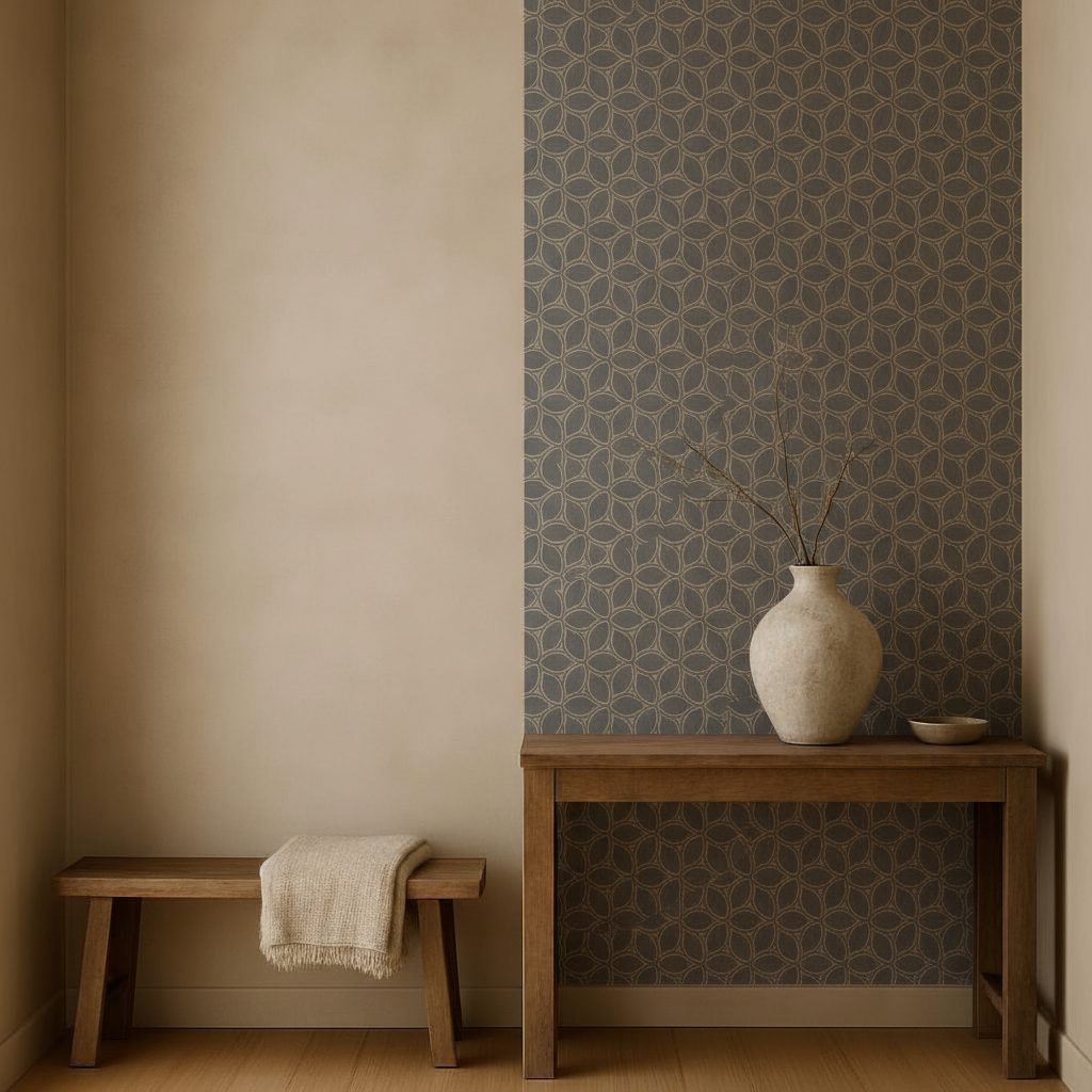 Foglie Dorate Geometriche Moderne in ambiente