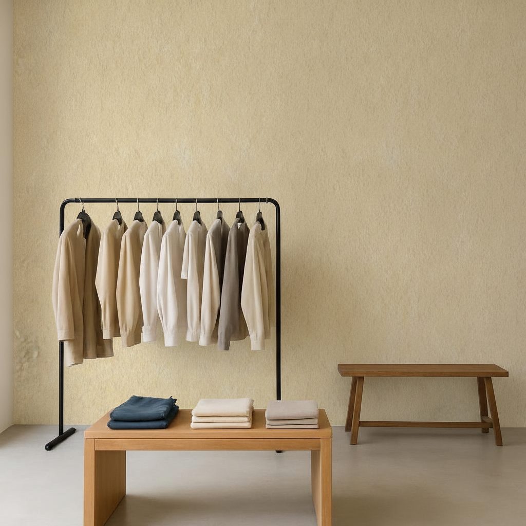 Intonaco Cemento Ocra Chiaro in a room setting