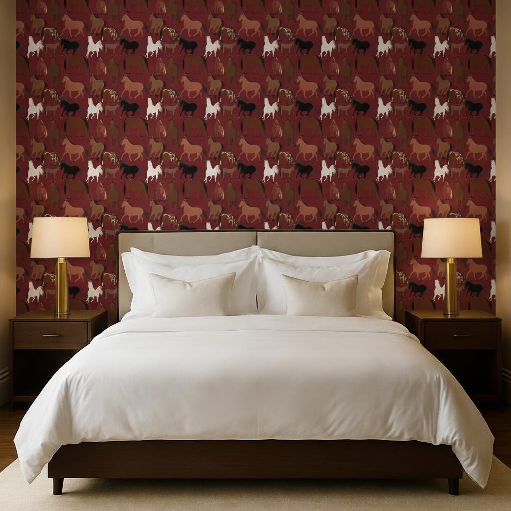 Cavalli Selvaggi Color Red in ambiente