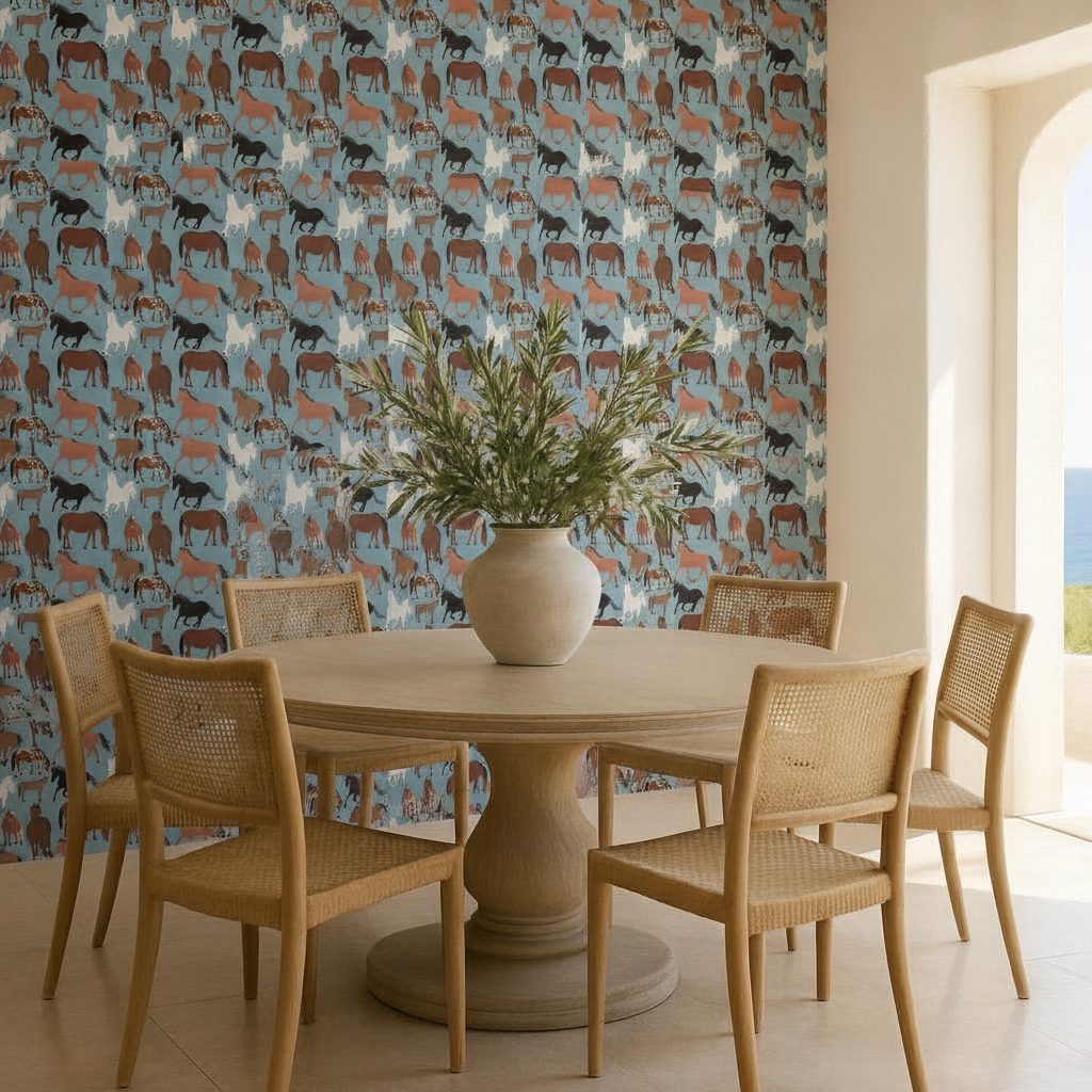 Cavalli Selvaggi Color Blue in ambiente
