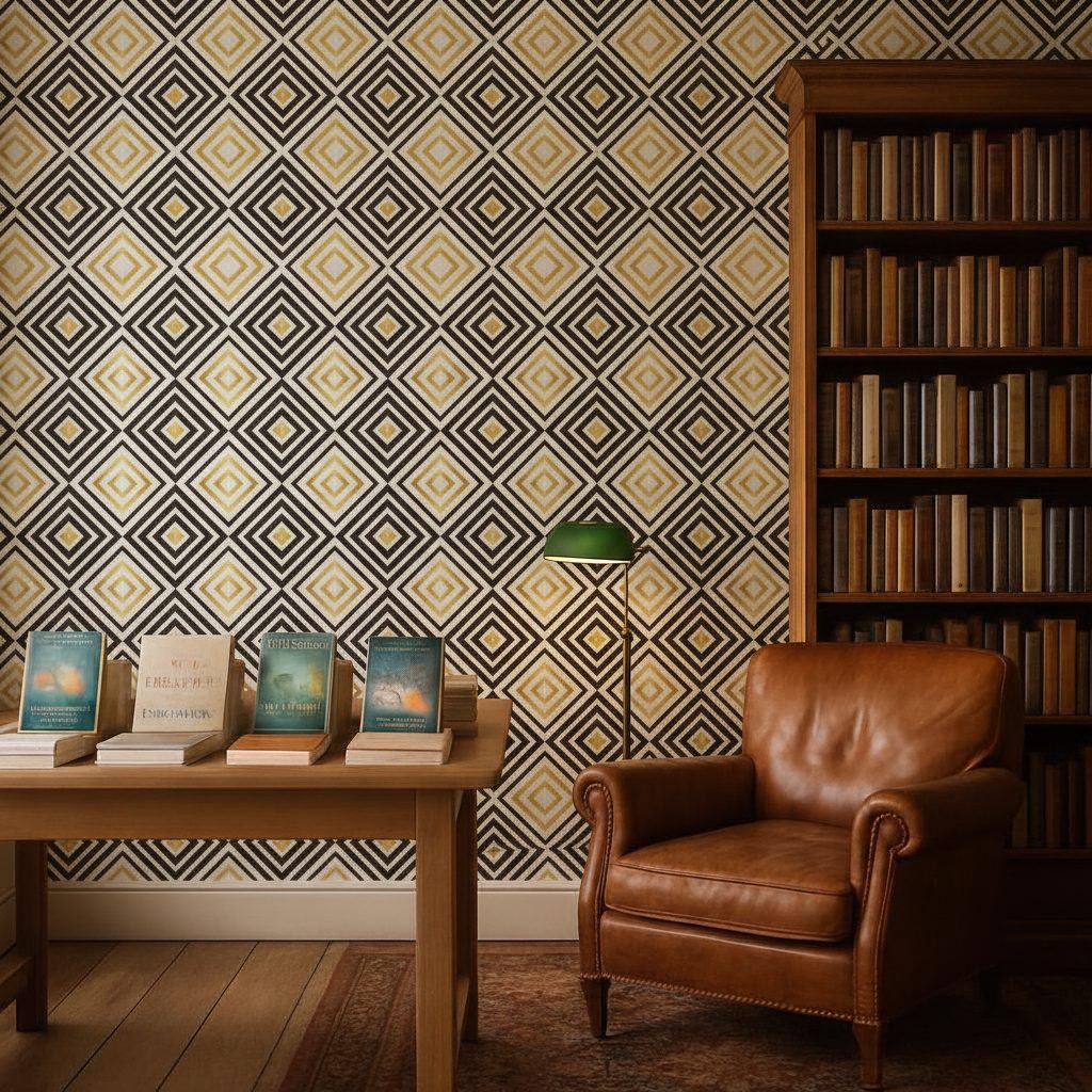 Geometria Nero Oro in a room setting