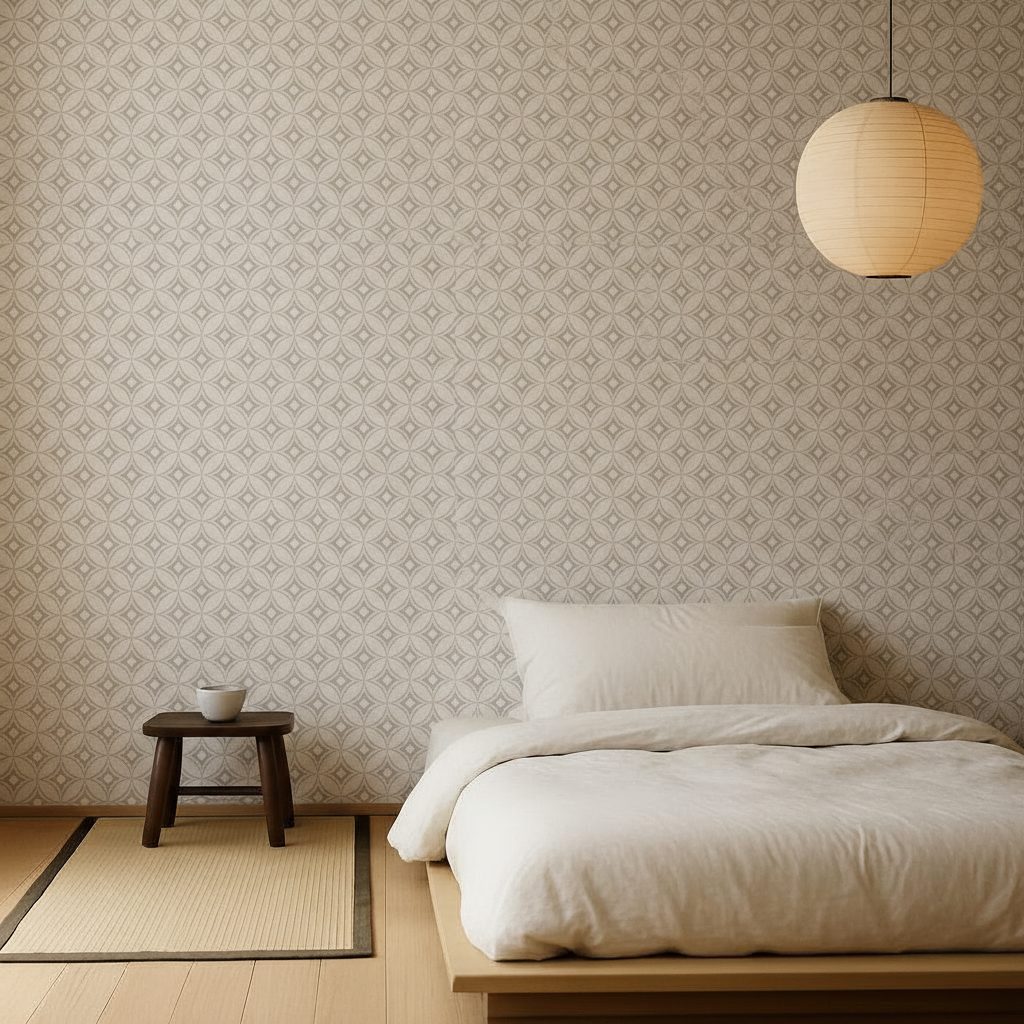 Pattern Astratto Ornamentale Curvilineo in ambiente