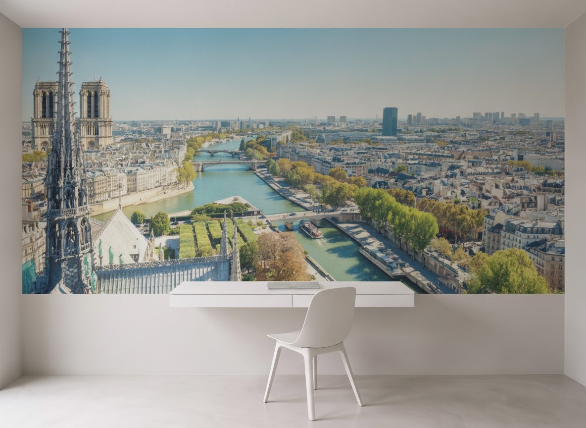 Skyline Parigi Fiume Senna in ambiente