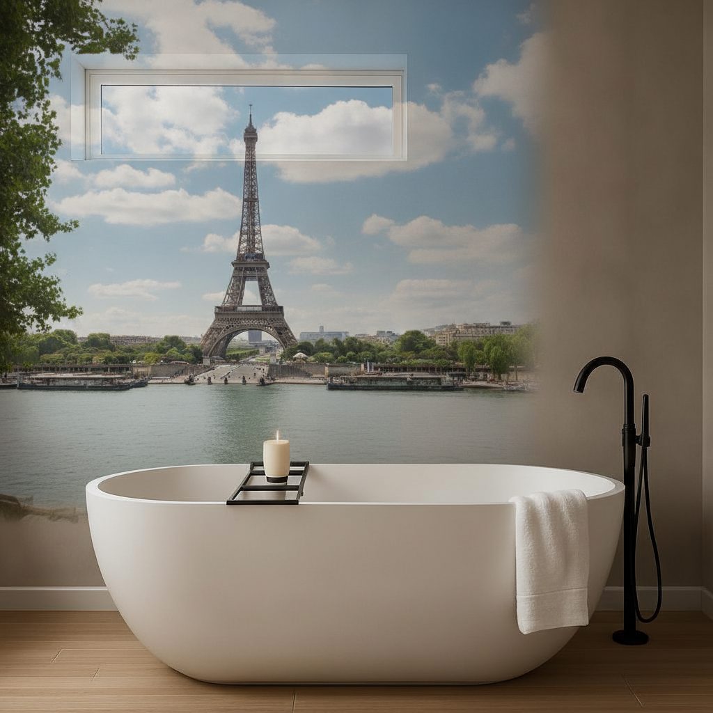 Torre Eiffel Fiume Verde in a room setting