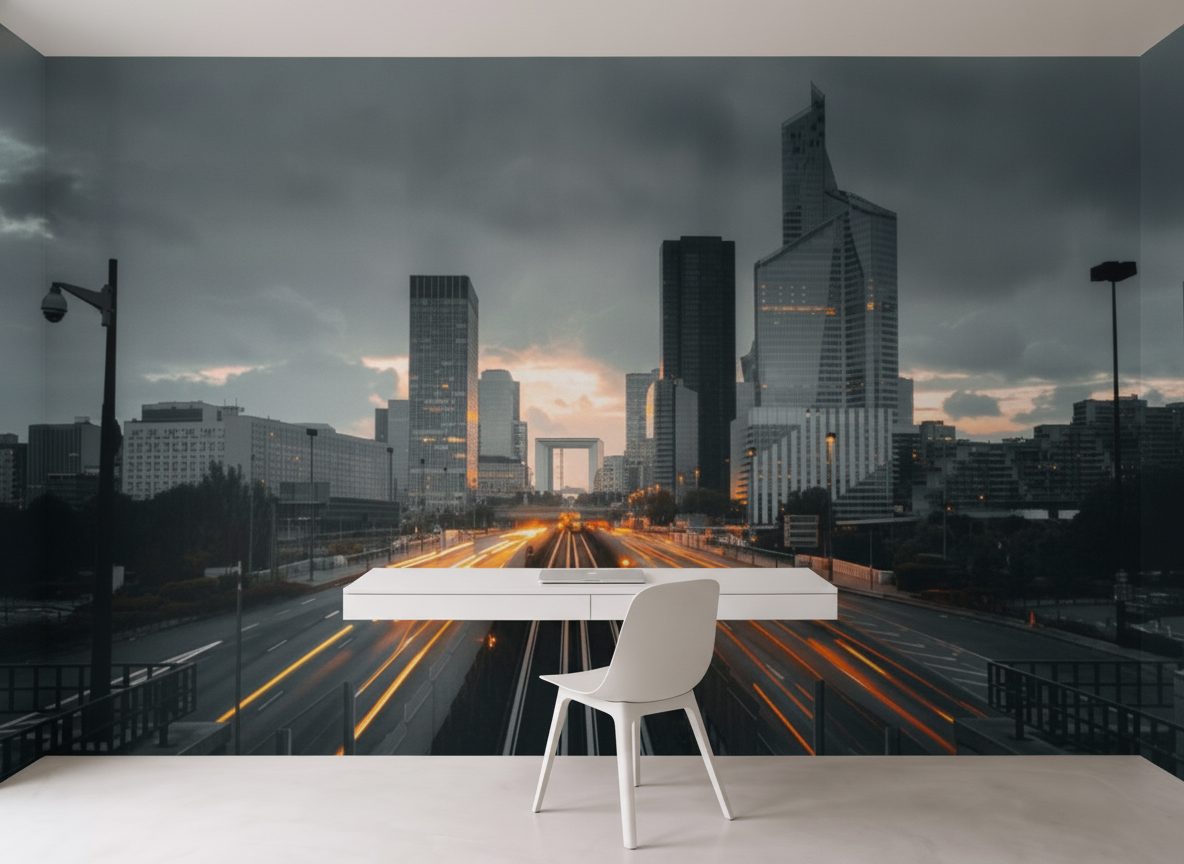 Parigi la Défense Tramonto in ambiente