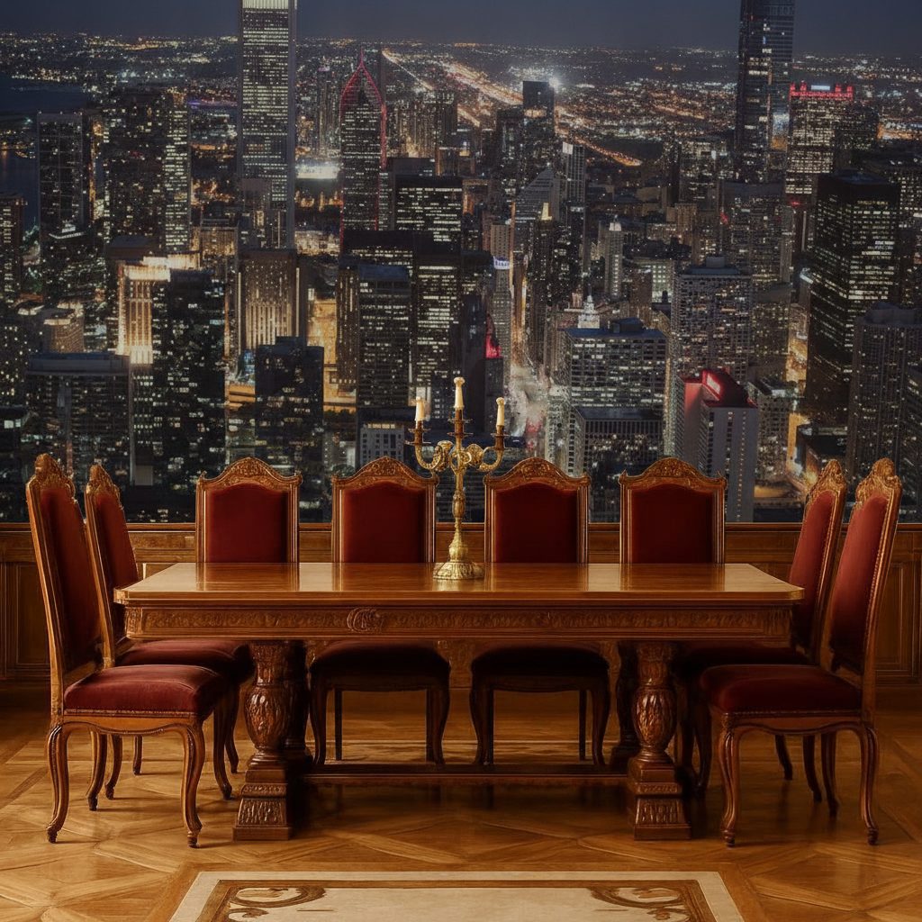 Chicago di Notte Aerea in ambiente