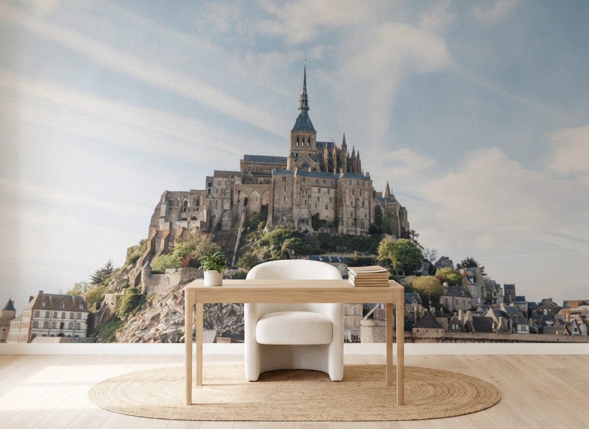 Mont Saint-Michel Cielo Blu in ambiente