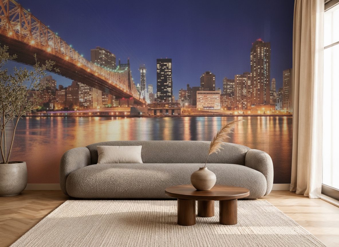 Skyline Manhattan al Tramonto in ambiente
