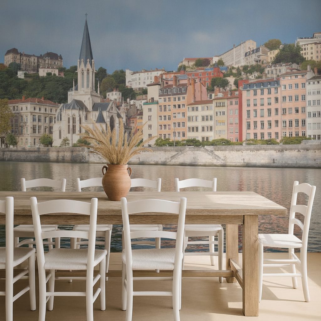 Case Colorate Lungofiume Lione in ambiente