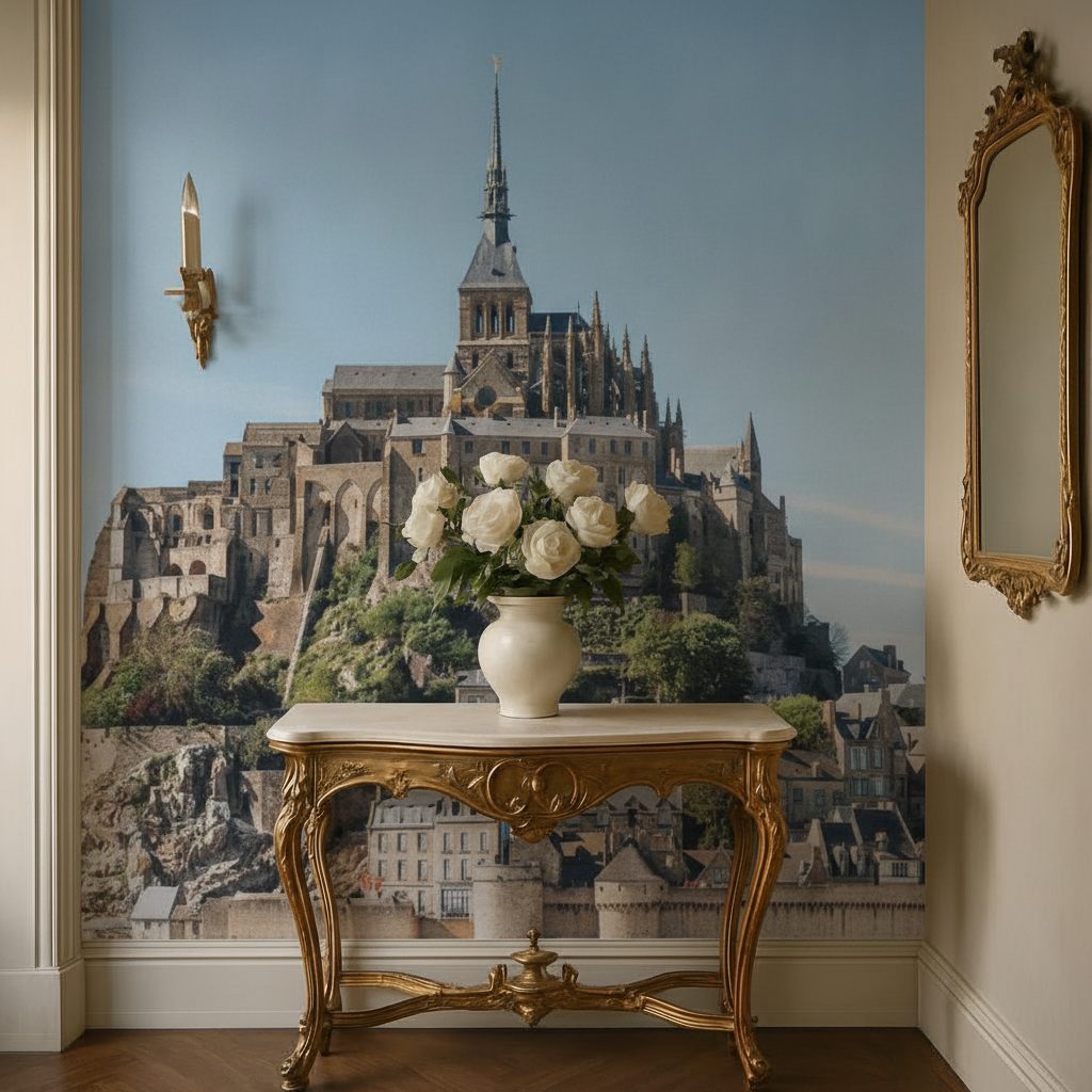 Mont Saint Michel Normandia in a room setting