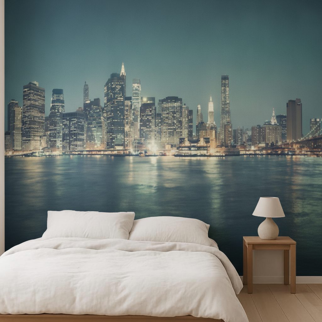 New York Panorama Notturno in ambiente