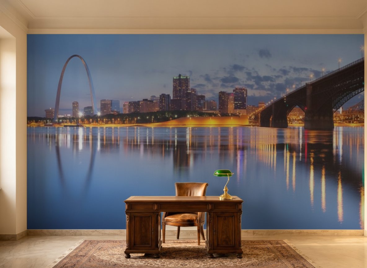 Skyline St Louis Crepuscolo in ambiente