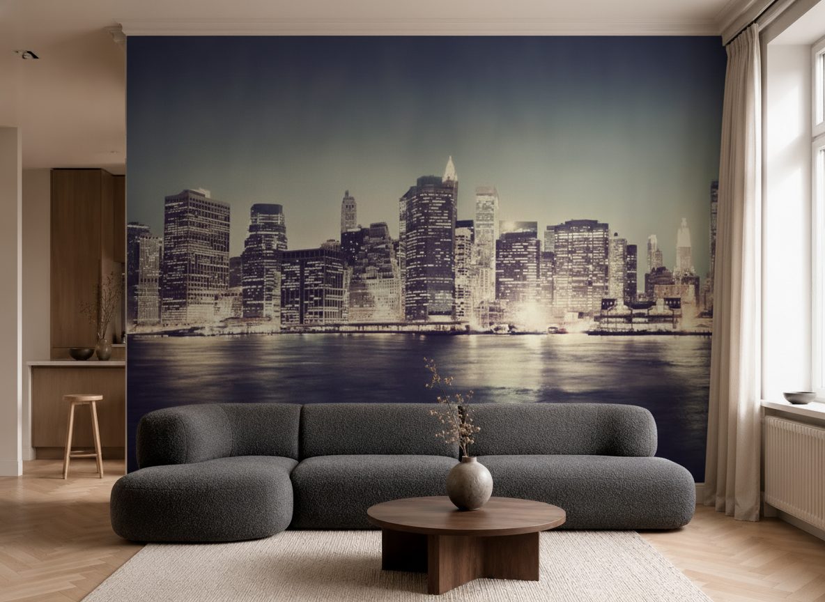 Panorama New York Notte in ambiente